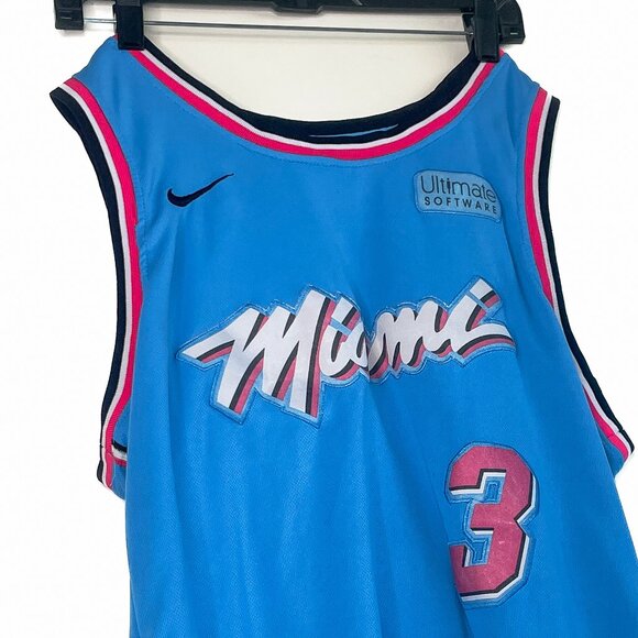 NBA Dwayne Wade Miami Heat 2020 Vice City Edition Swingman Jersey Size XL 52